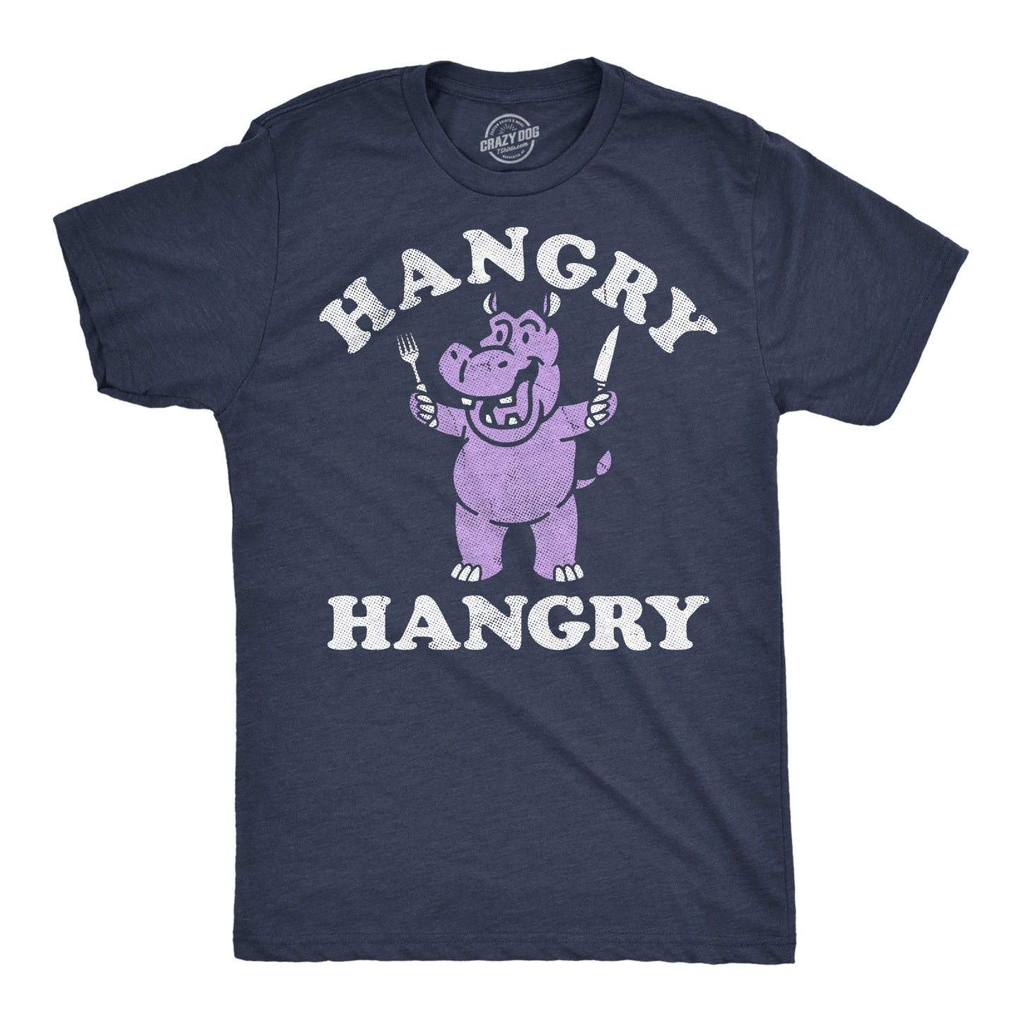Hangry Hangry Hippo Men's T Shirt Hoodie, Sweatshirt | InkThreadWorks.com (Image 1)