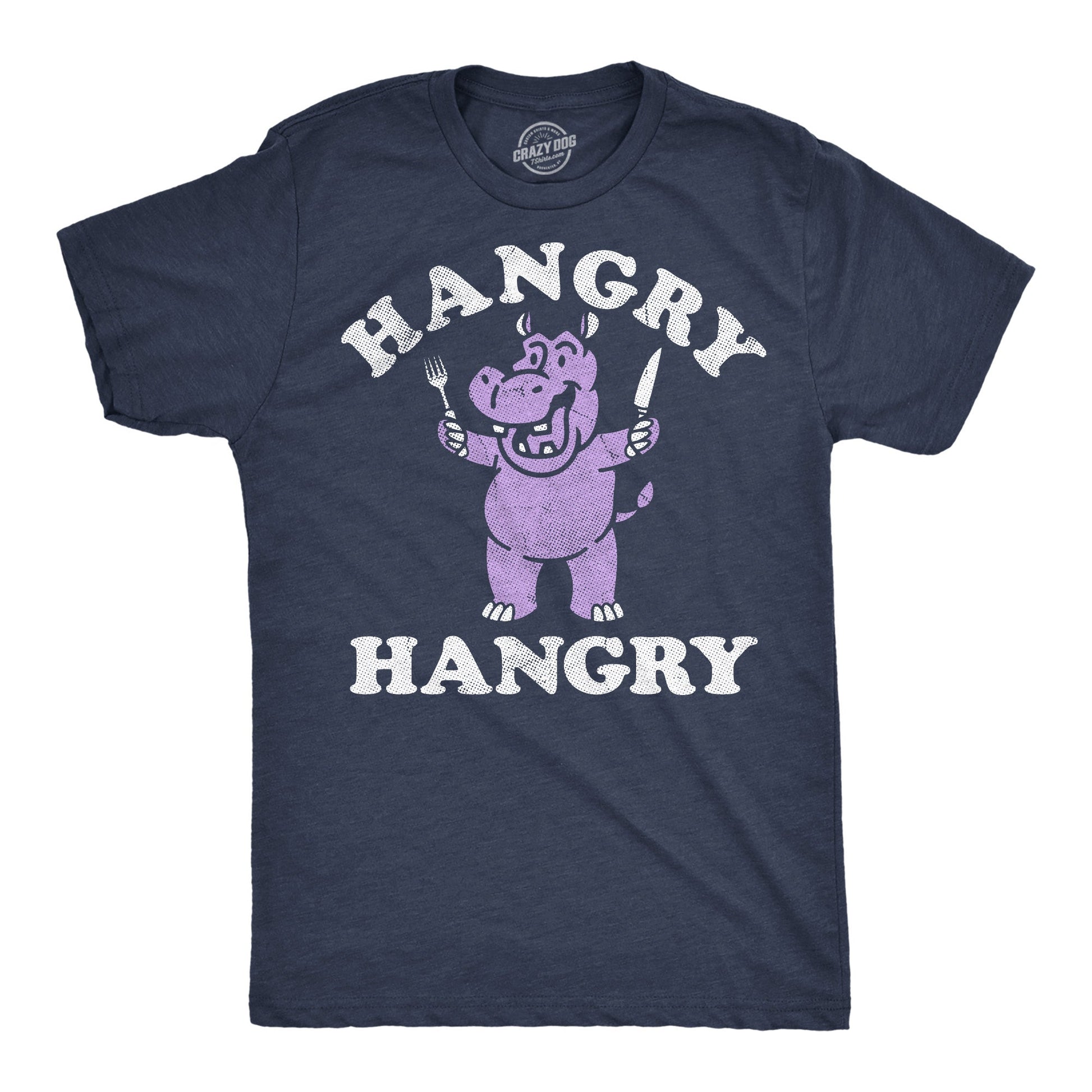 Hangry Hangry Hippo Men's T Shirt Hoodie, Sweatshirt | InkThreadWorks.com (Image 1)
