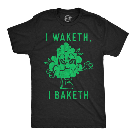 I Waketh I Baketh Men's T Shirt Hoodie, Sweatshirt | InkThreadWorks.com (Image 1)