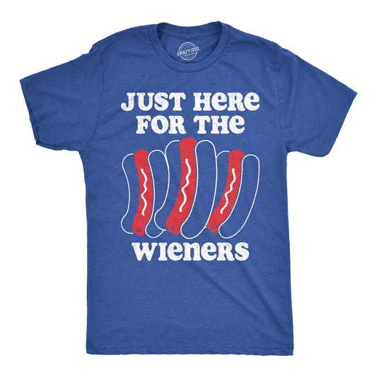 Just Here For The Wieners Men's T Shirt Hoodie, Sweatshirt | InkThreadWorks.com (Image 1)