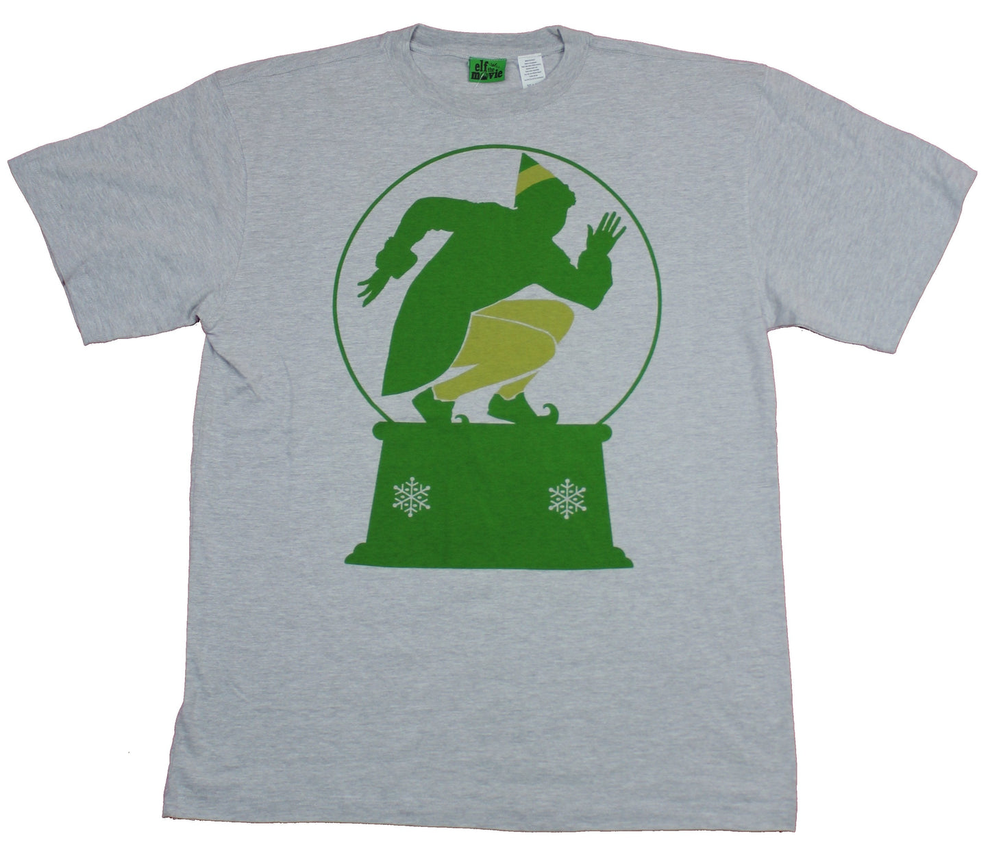 Elf the Movie Mens T-Shirt  - Silhouette Elf Snowglobe Image
