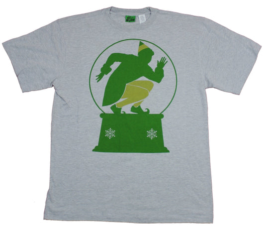 Elf the Movie Mens T-Shirt  - Silhouette Elf Snowglobe Image