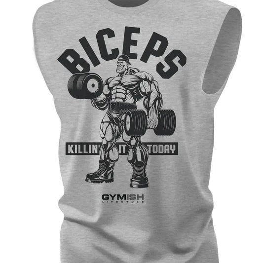 032. Biceps Killin' It Today Workout Muscle Tank Top for Men