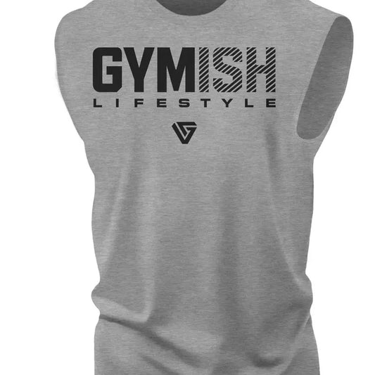 047. RAGLAN Gymish Lifestyle Logo Funny Workout Gym T-Shirt for Men