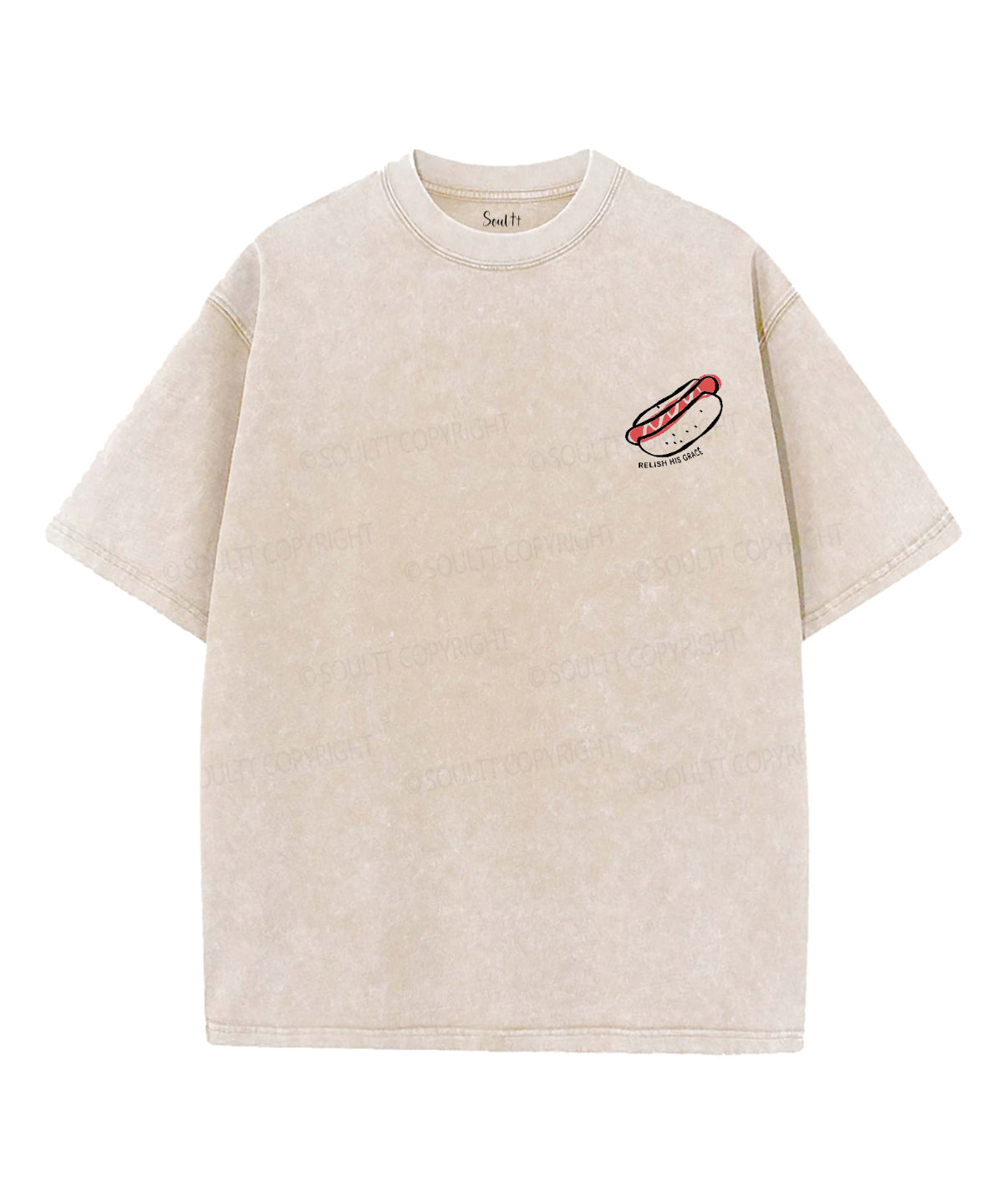 Hot Dogs Jesus Double Sided Unisex Washed Christian T-shirt