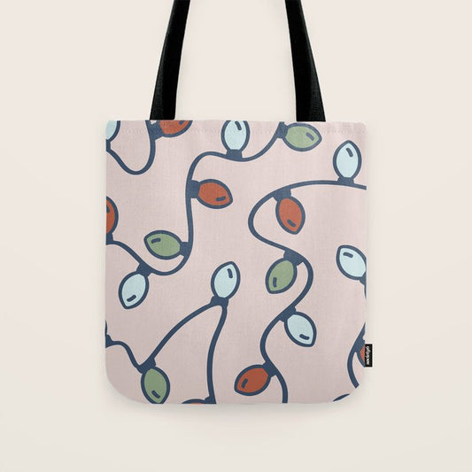 Merry and Bright Holiday Lights Tote Bag