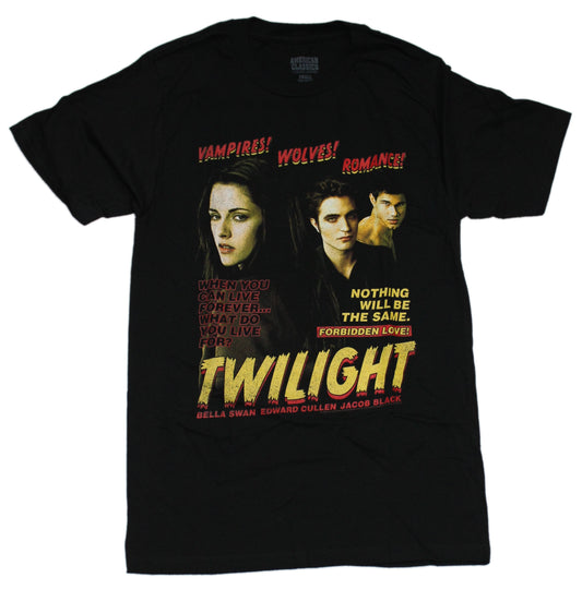 Twilight Mens T-Shirt -Pulp Style Poster Group Image