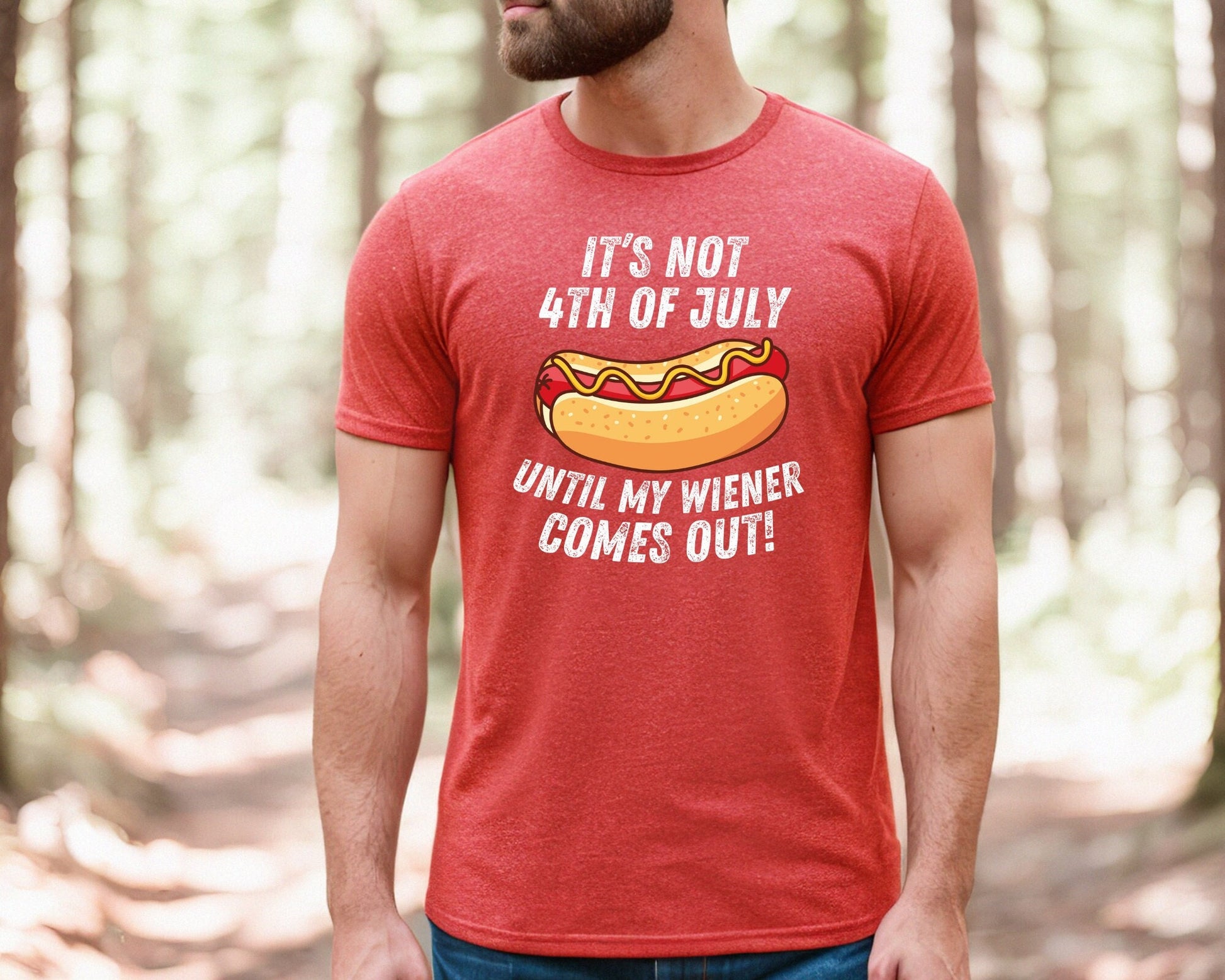 4th July It'S 4th July Until Wiener Comes Independence Day Tee 4th July Dog Lovers July 4th (2)