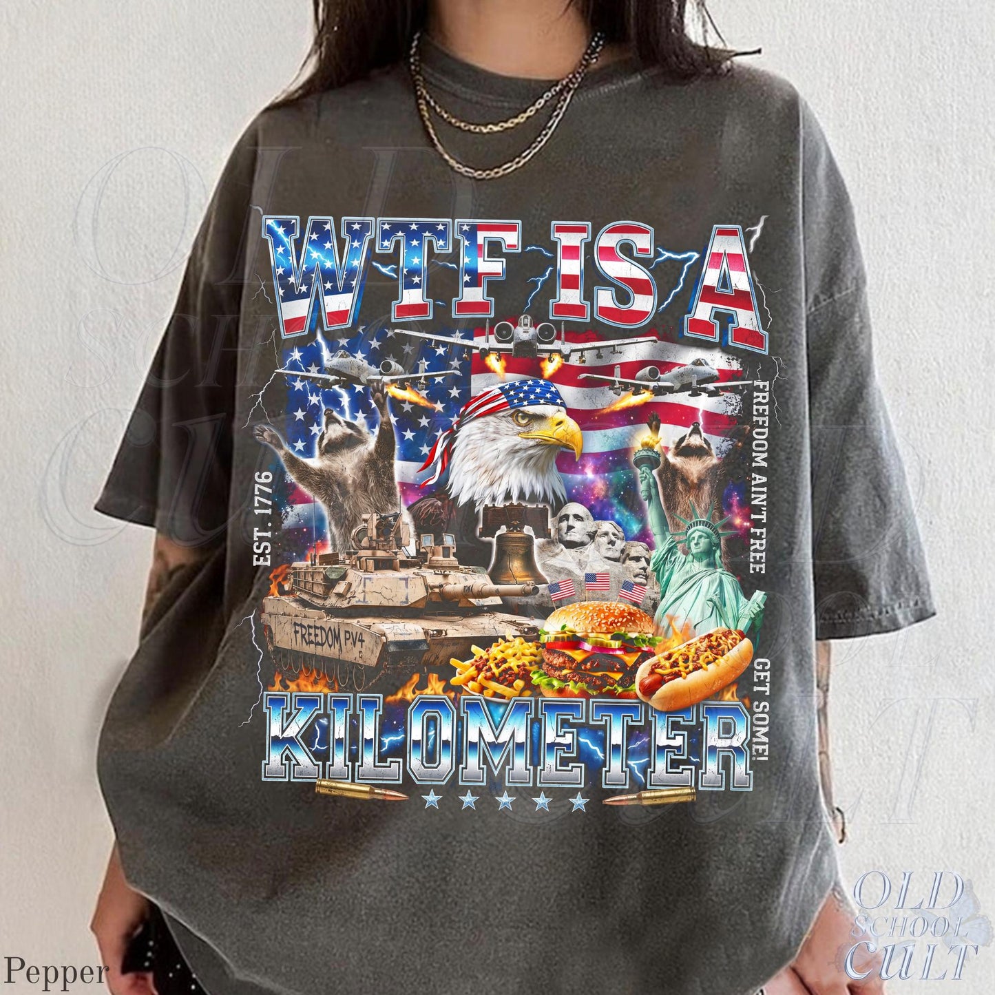 Wtf Kilometer Usa Patriotic Vintage American Eagle Meme 4th July Retro Freedom (2)