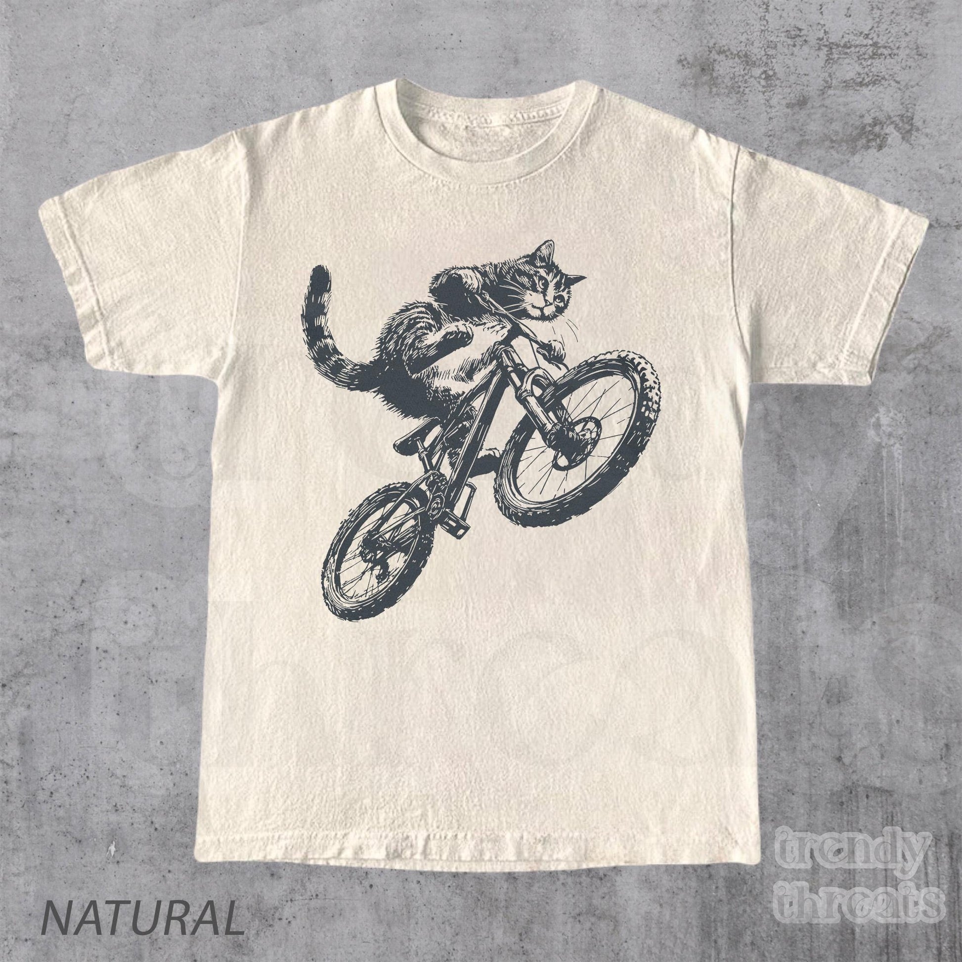 Cat Riding Bicycle Kitten Cat Lover Tee Bikers Cat Parents (2)