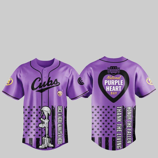 2025 Cubs National Purple Heart Day Jersey - Grishko.com
