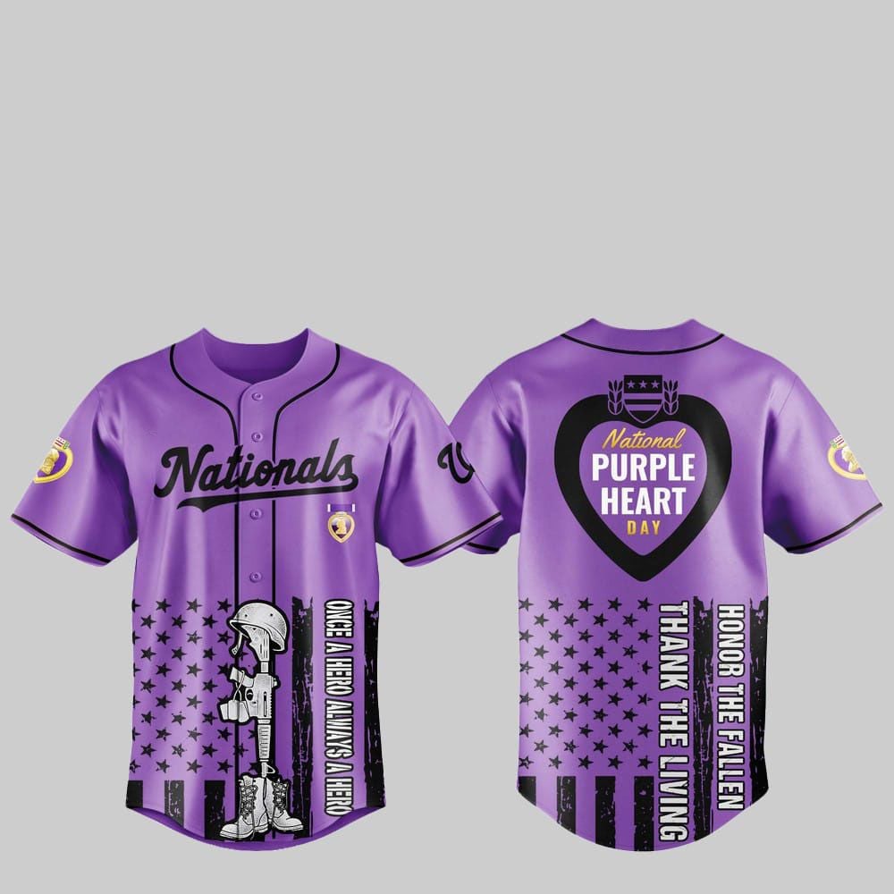 2025 Nationals National Purple Heart Day Jersey - Grishko.com