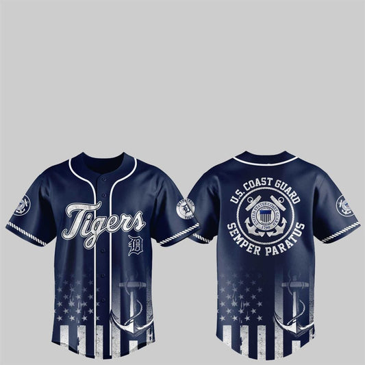 2025 Tigers US Coast Guard Semper Paratus Jersey - Grishko.com