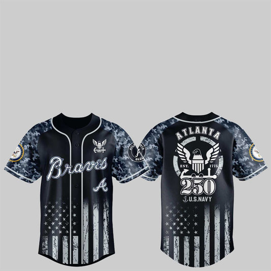 Braves 250th US NAVY Jersey 2025 - Grishko.com