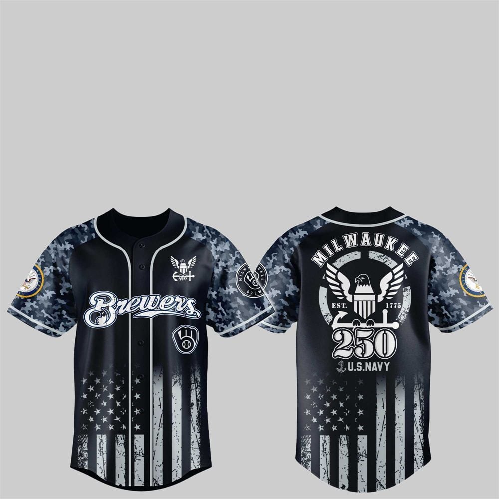 Brewers 250th US NAVY Jersey 2025 - Grishko.com