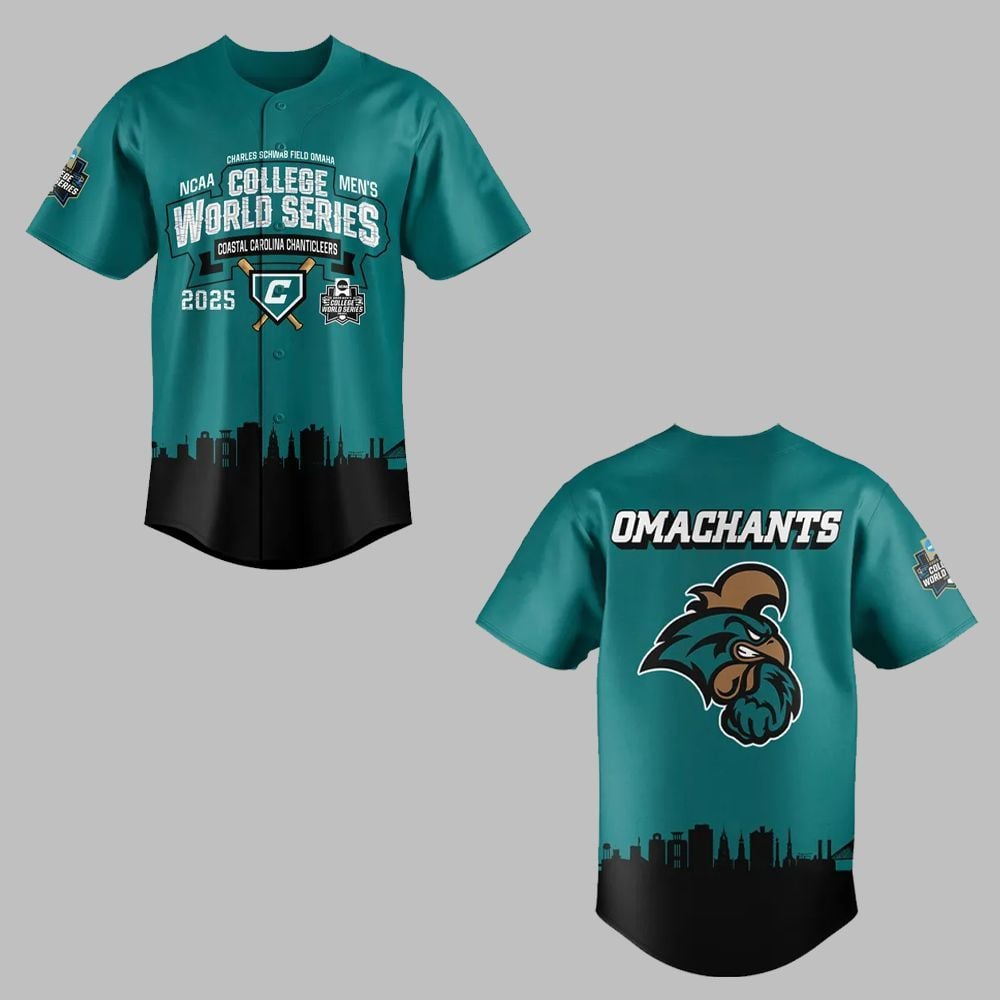 Coastal Carolina Baseball College World Series 2025 Omachants Jersey - Grishko.com