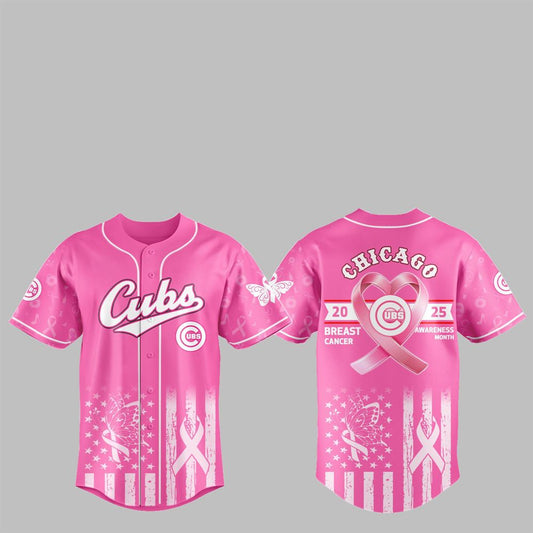 Cubs 2025 Breast Cancer Awareness Month Jersey - Grishko.com