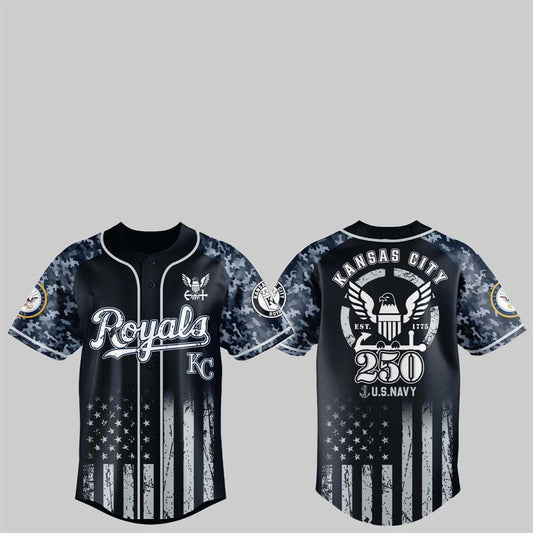 KC Royals 250th US NAVY Jersey 2025 - Grishko.com
