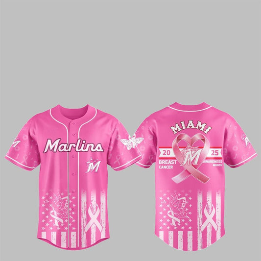 Marlins 2025 Breast Cancer Awareness Month Jersey - Grishko.com