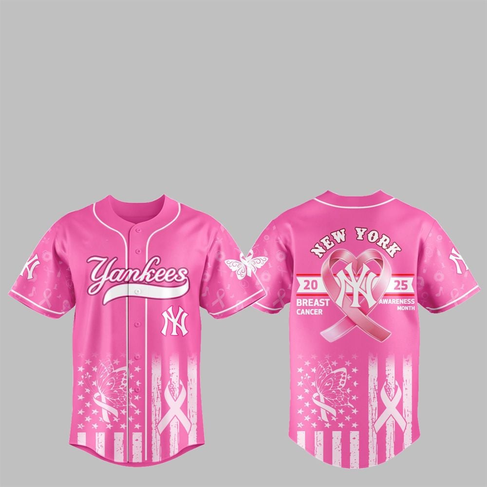 NY Yankees 2025 Breast Cancer Awareness Month Jersey - Grishko.com