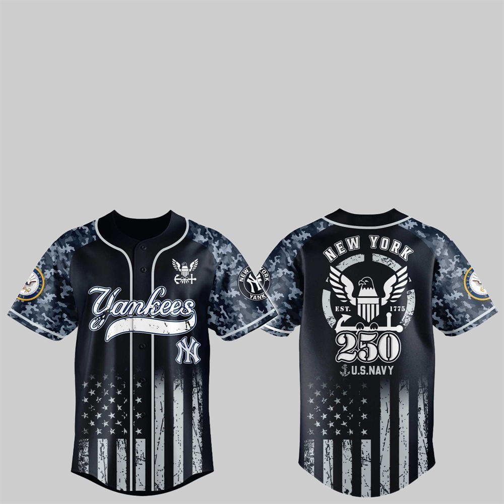 NY Yankees 250th US NAVY Jersey 2025 - Grishko.com