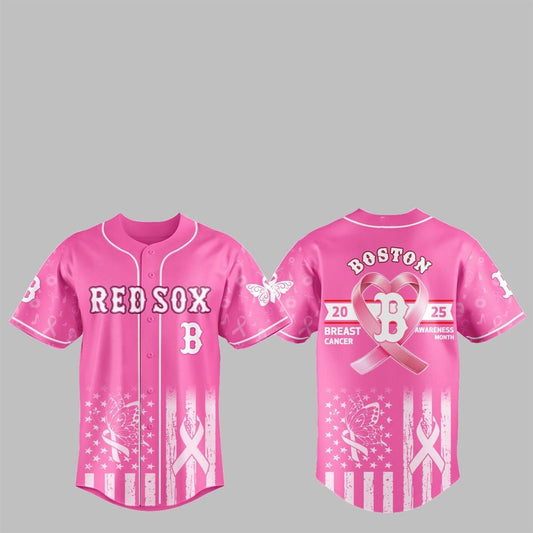 Red Sox 2025 Breast Cancer Awareness Month Jersey - Grishko.com
