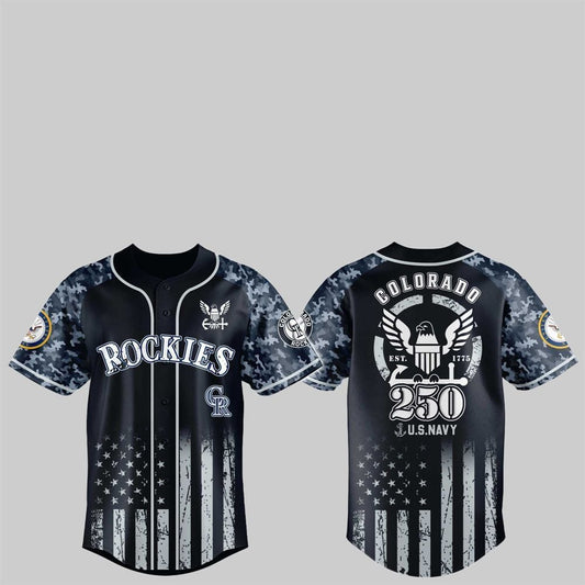 Rockies 250th US NAVY Jersey 2025 - Grishko.com