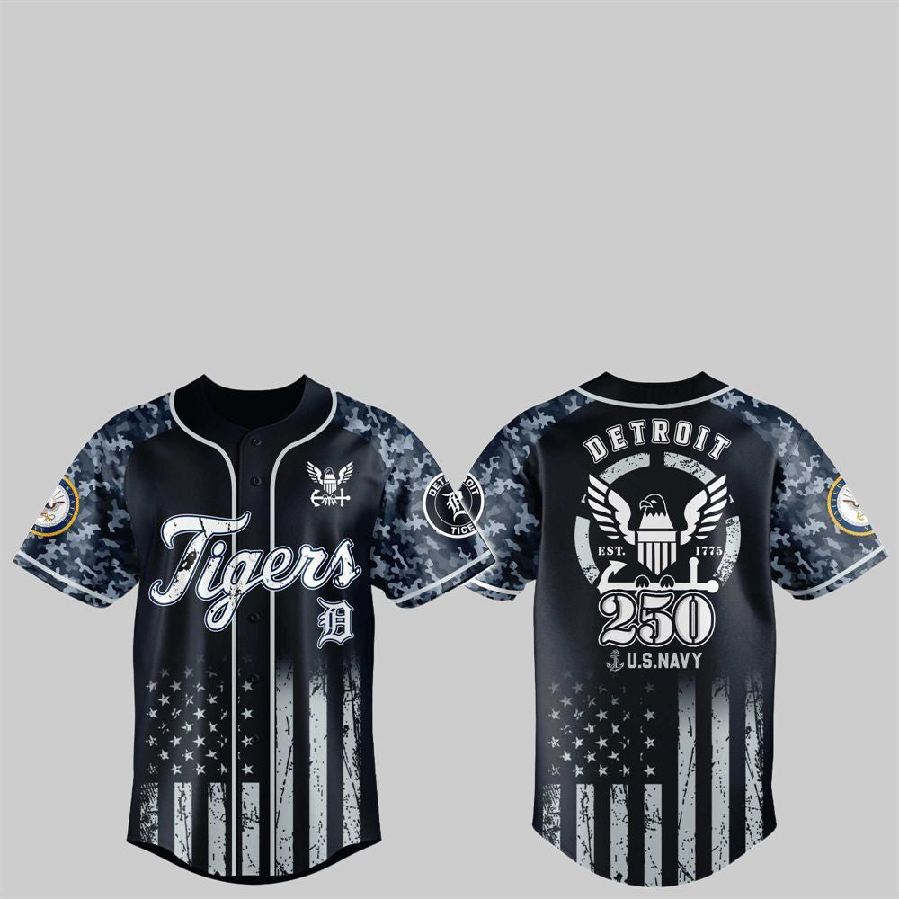 Tigers 250th US NAVY Jersey 2025 - Grishko.com