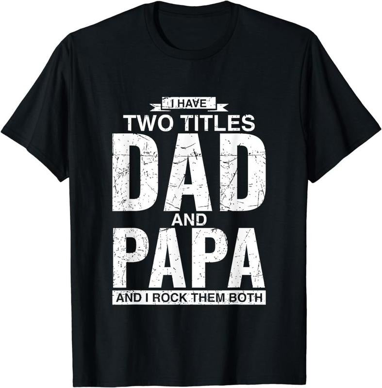 [100% Cotton] Cool Dad And Papa Double Title Rocking T-Shirt For Awesome Fathers Hoodie, Sweatshirt | InkThreadWorks.com