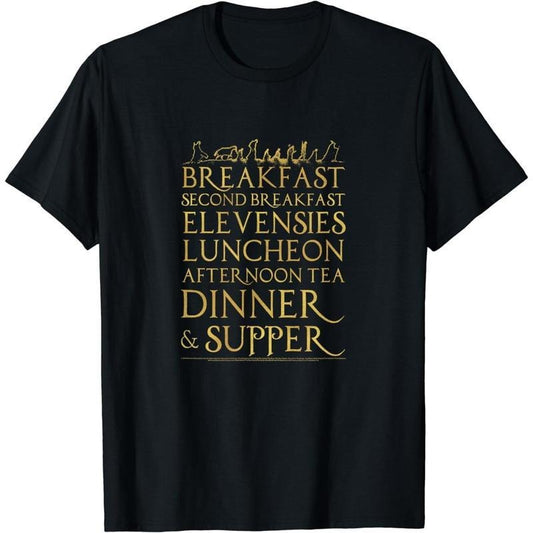 [100% Cotton] Cotton Short Sleeve Lord Of The Rings Breakfast Second Breakfast More T-Shirt for Men Women Hoodie, Sweatshirt