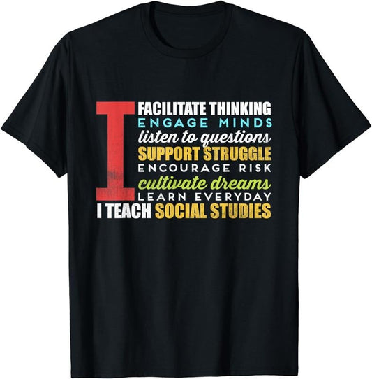 [100% Cotton] Social Studies Teacher Teacher Appreciation Gift T-Shirt Hoodie, Sweatshirt | InkThreadWorks.com