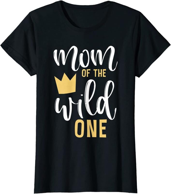 [100% Cotton] Womens Mom of the Wild One Shirt 1st Birthday First Thing Mommy Tee Hoodie, Sweatshirt | InkThreadWorks.com