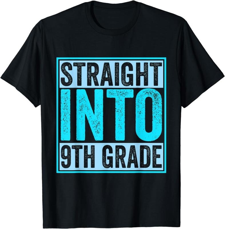 [100% Cotton]Back To School Shirt - Straight Into 9th Grade T-Shirt Hoodie, Sweatshirt | InkThreadWorks.com