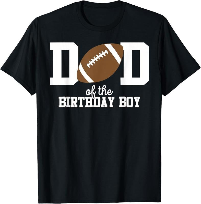 100% Cotton Dad of the Birthday Boy Football Lover First Birthday Party T-Shirt