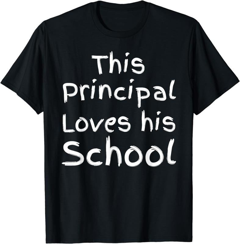 [100% Cotton]Elementary Principal Quote This Principal Loves His School T-Shirt Hoodie, Sweatshirt | InkThreadWorks.com