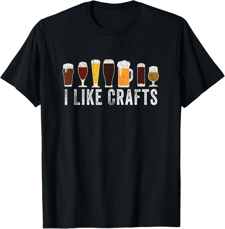 100% Cotton I Like Crafts Beer Brewer Home Brewing Making Drinking Dad T-Shirt