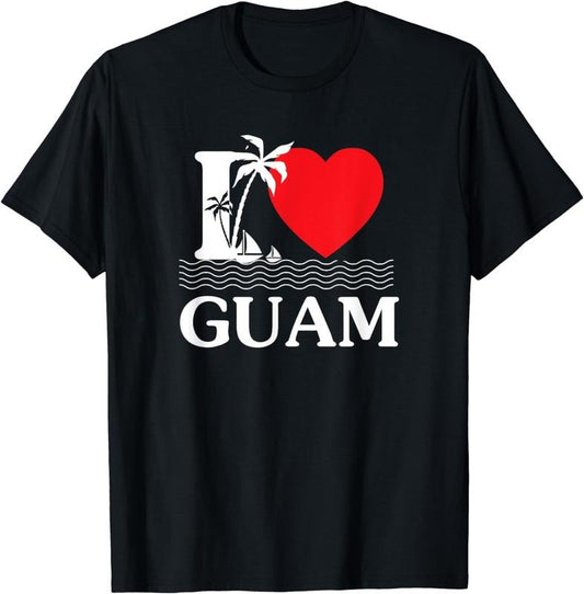 [100% Cotton]I Love Guam Heart T-Shirt Hoodie, Sweatshirt | InkThreadWorks.com