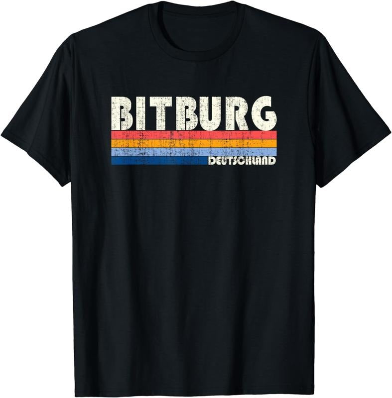 [100% Cotton]Retro Vintage 70s 80s Style Bitburg, Deutschland T-Shirt Hoodie, Sweatshirt | InkThreadWorks.com