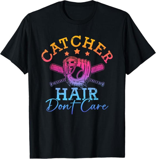 100% Cotton Softball Shirt Girls Women Softball Player Softball Catcher T-Shirt