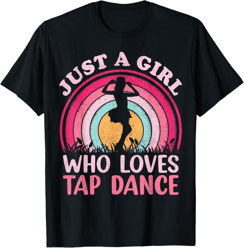 100% Cotton Vintage Retro Tap Dance Just A Girl Who Loves Tap Dance T-Shirt