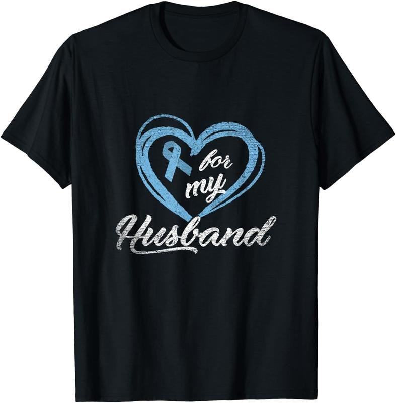 [100% Cotton]Warrior Husband Wife Gift Idea Prostate Cancer Awareness T-Shirt Hoodie, Sweatshirt | InkThreadWorks.com