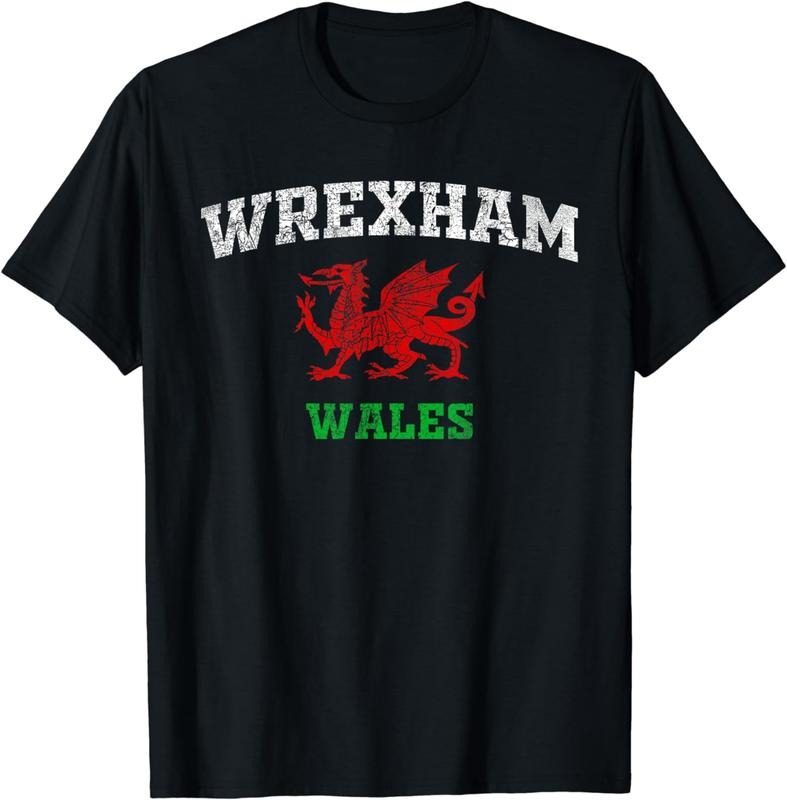 [100% Cotton]Wrexham Wales Retro Vintage T-Shirt Hoodie, Sweatshirt | InkThreadWorks.com