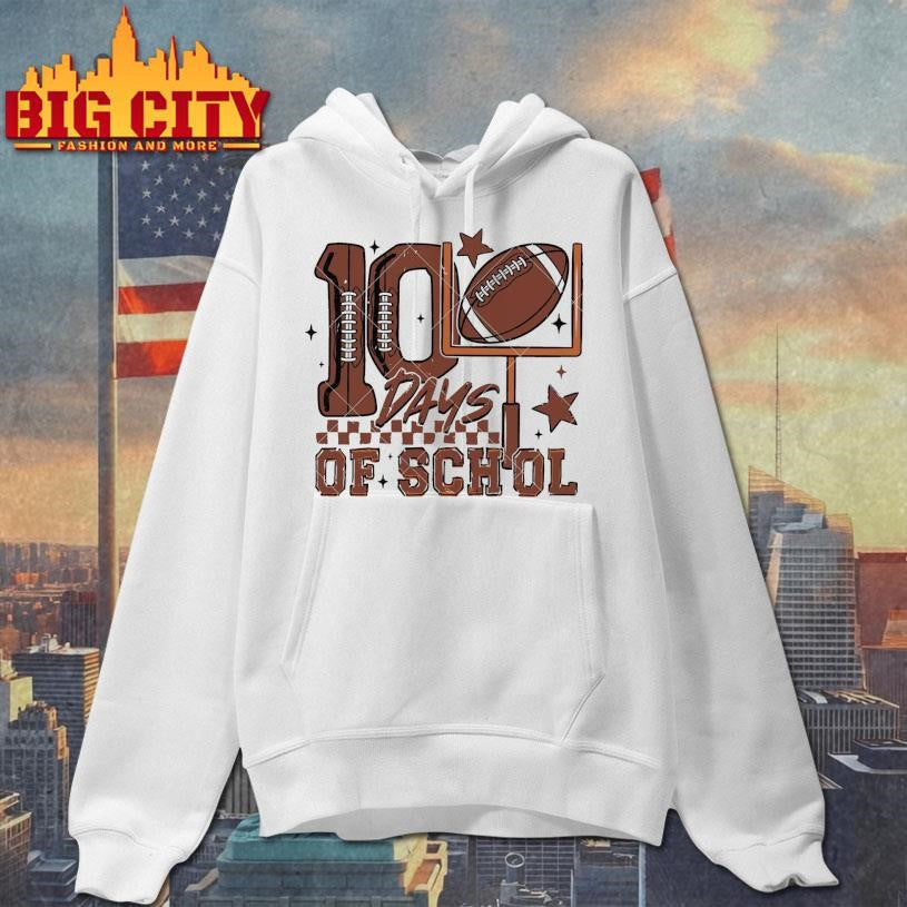 100 Days of School Football Shirt
