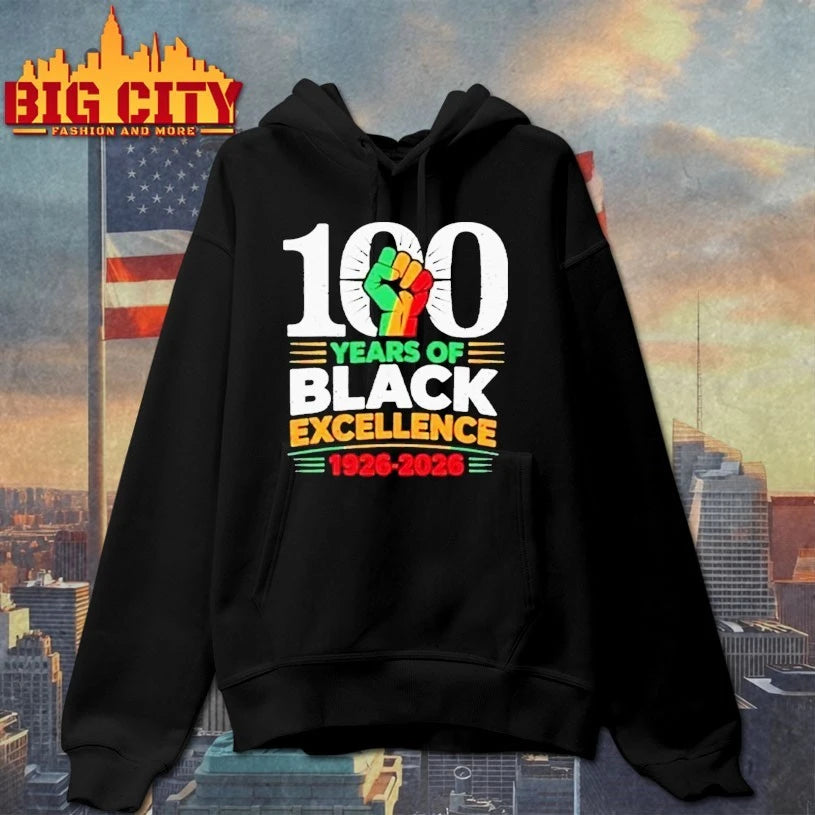 100 Years Of Black Excellence 1926 2026 Black History Month T-Shirt