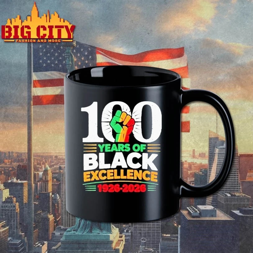 100 Years Of Black Excellence 1926 2026 Black History Month T-Shirt