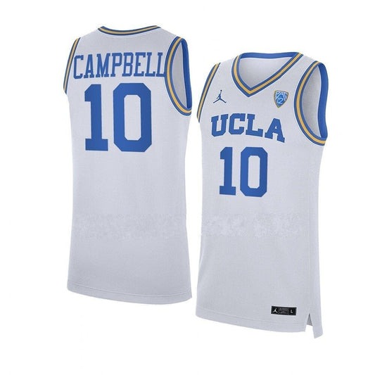 10 Tyger Campbell UCLA Bruins NCAA Basketball Replica Jersey White_conew1