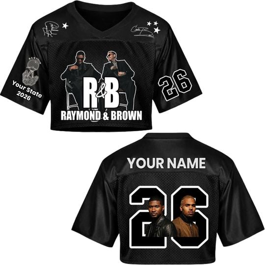 Custom Usher and Chris Brown RnB Tour 2026 Crop Jersey,