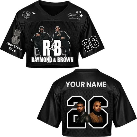 Custom Usher and Chris Brown RnB Tour 2026 Crop Jersey,