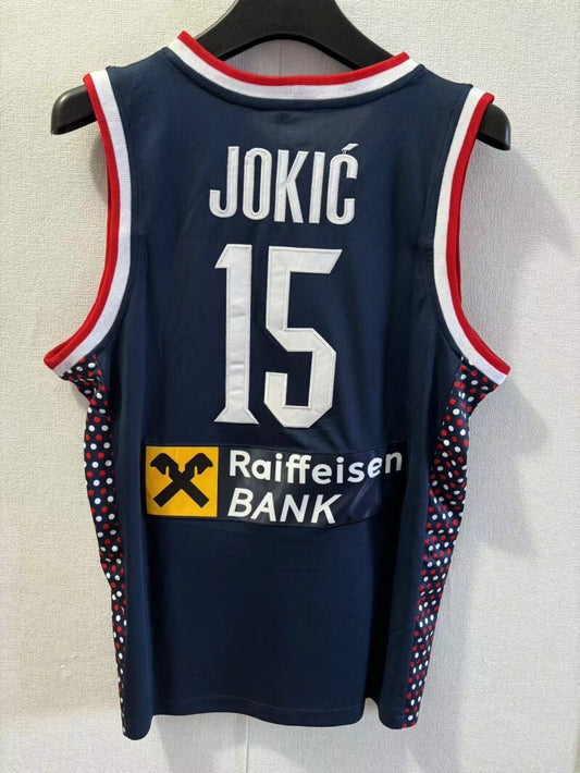 15 Nikola Jokic 2024 Team Jokic 15 # Blue Jersey Style 1
