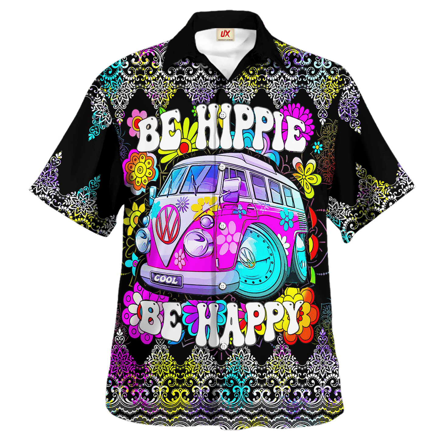 Hippie Hawaiian Shirt Psychedelic Summer Festival Style NV-HP-29